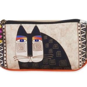 Laurel Burch 7x4 Cosmetic Bag Wild Cat Faces